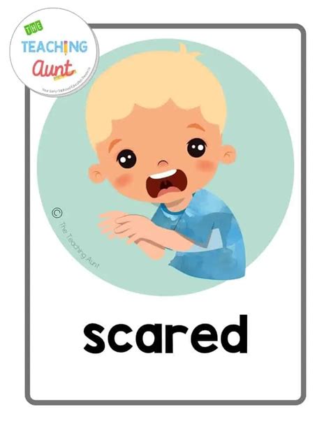 Emotions Flashcards for Preschool - The Teaching Aunt