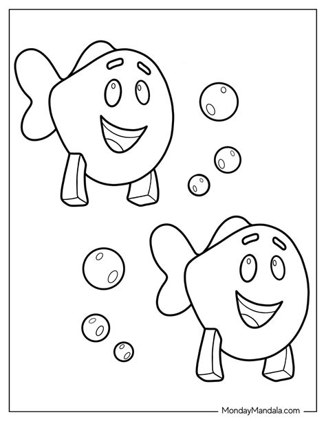 Little Fish Coloring Pages - Free Bubble Guppies Coloring Pages Printables