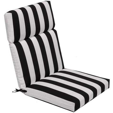 BLACK STRIPE HINGED CUSHION | Outdoor cushions and pillows, Patio chair cushions, Patio cushions