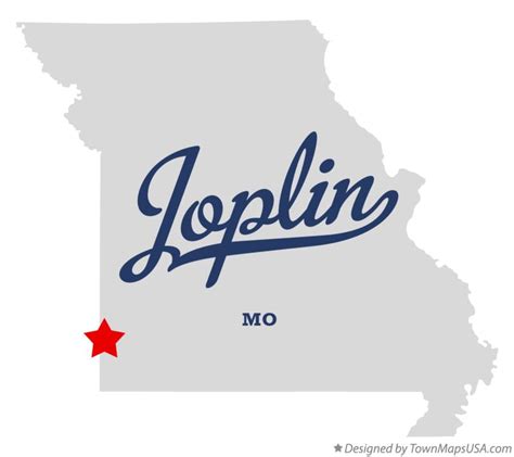 Map of Joplin, MO, Missouri