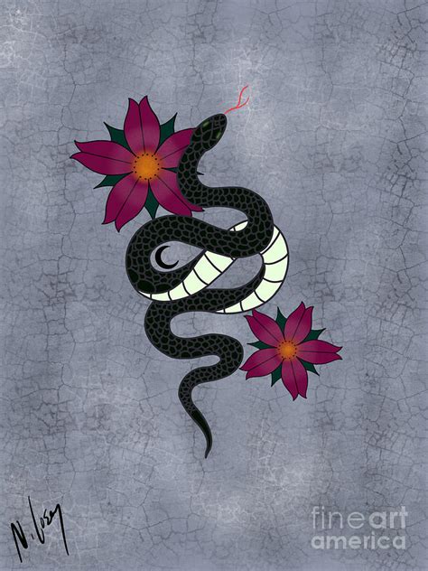 Black Snake Digital Art by Nicole L - Fine Art America