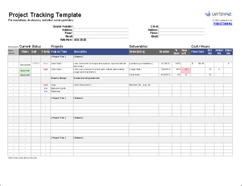 Free Project Tracking Template for Excel