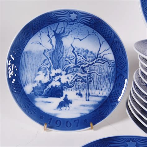 Royal Copenhagen Porcelain Christmas Plates, Set of Fourteen | EBTH