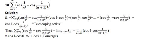 Divergence/Convergence for Telescoping series