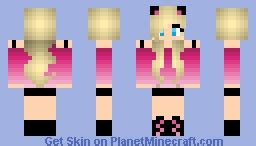 Pink Cat Girl Minecraft Skin