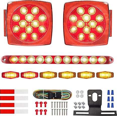 Amazon.com: Serlainxin Utility Trailer Lights and Wiring Kit, Boat ...