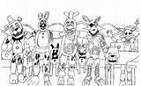 Coloring F Naf Characters Pages sketch template
