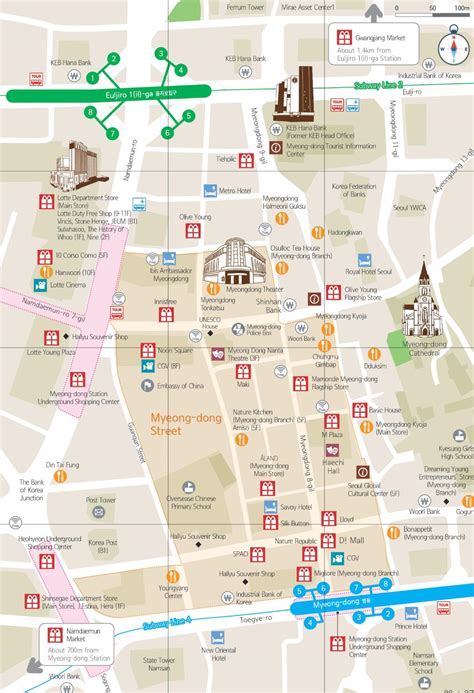 Myeongdong Seoul Map