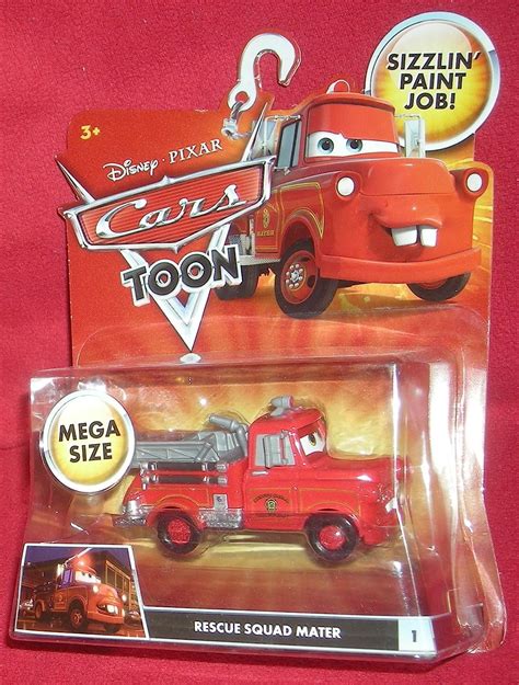 Amazon.com: Disney / Pixar CARS TOON 1:55 Die Cast Car Oversized Vehicle Rescue Squad Mater ...