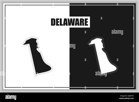 Flat style map of State of Delaware, USA. Delaware outline. Vector illustration Stock Vector ...