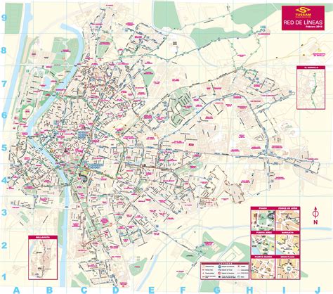 Seville bus station map - Map of Seville bus station (Andalusia - Spain)