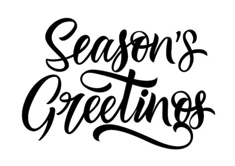 Seasons greetings lettering Vector | Free Download