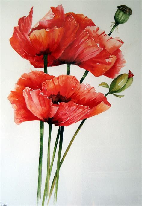 Watercolour Florals: Catch Up - Poppies, Roses and Dandelions