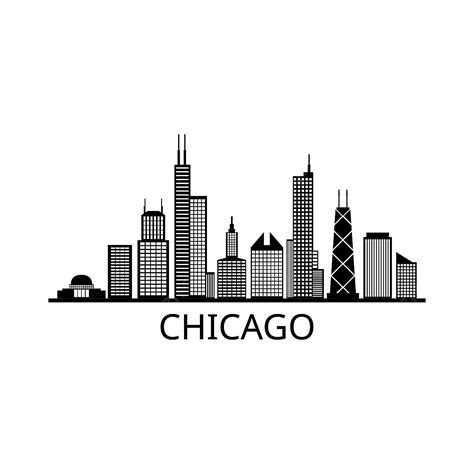 Chicago Skyline Vector Hd Images, Skyline Chicago, Skyscraper, Scraper ...