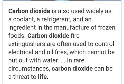 Is carbon dioxide a carbon compound used in daily life - Brainly.in