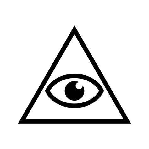 All seeing eye symbol. Eye of Providence. Masonic symbol. All seeing eye inside triangle pyramid ...