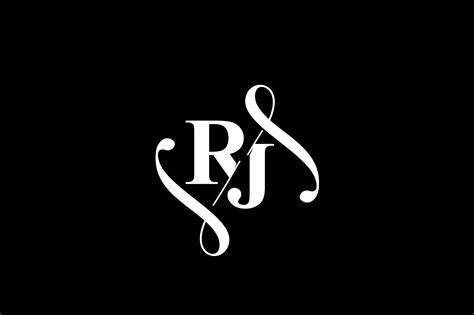 RJ Monogram logo Design V6 By Vectorseller | TheHungryJPEG