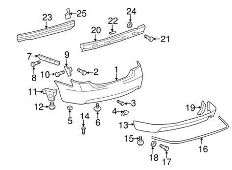 Genuine OEM Bumper & Components - Rear Parts for 2009 Toyota Camry SE ...