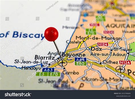 Bayonne Map Close Bayonne Map Red Stock Photo 2212790609 | Shutterstock