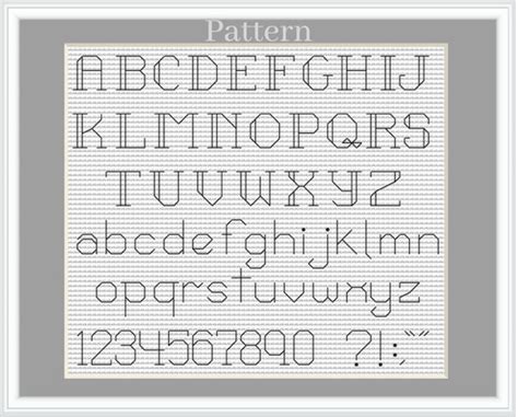 Backstitch Alphabet Cross Stitch Font Cross Stitch Letters - Etsy