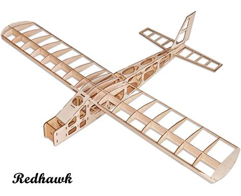 RC Plane Laser Cut Balsa Wood Airplane Fixed wing exercise machFrame without Cover Wingspan ...