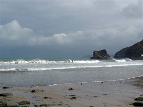 Portreath Beach a superbly sunny place, in Cornwall