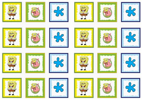 Spongebob Stickers – Birthday Printable