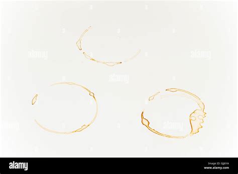 Coffee Stains on a White Table Stock Photo - Alamy