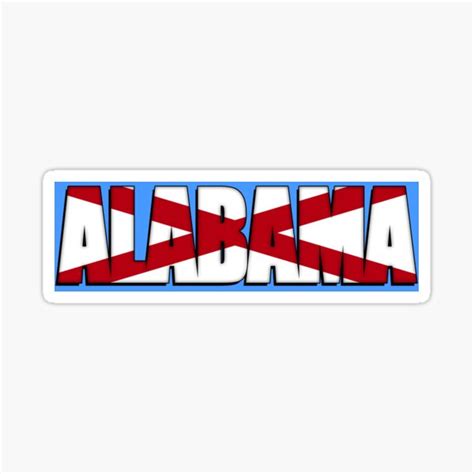 "Alabama Flag Sticker" Sticker by MikePrittie | Redbubble