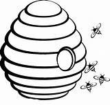 Beehive With Hole In The Middle Coloring Page  NetArt Bee coloring sketch template