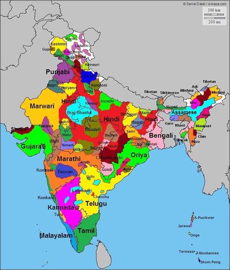 Ethno-linguistic groups of India | Language map, India map, Geography map