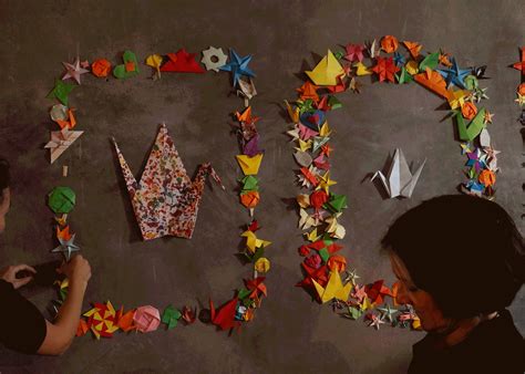 Origami no Porto: Origami na parede