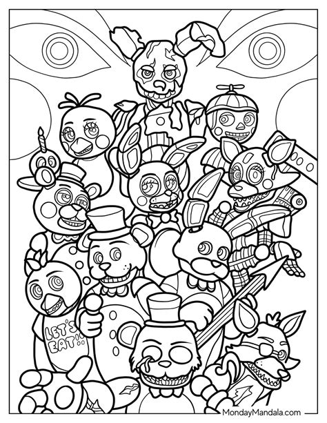 28 Five Nights At Freddie's Coloring Pages (Free PDF Printables)