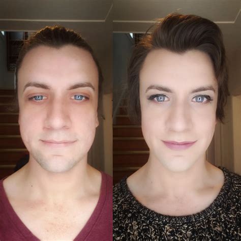 Before and after makeup. Living my best life. : r/trans