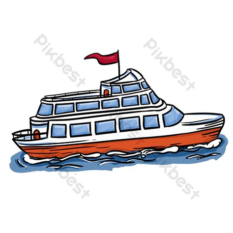 Clipart Cartoon Boat