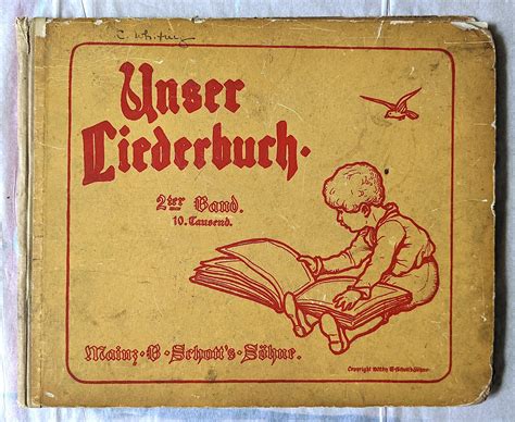 Lot - Vintage Book Unser Liederbuch, 1902