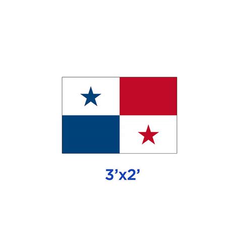 BANDERA DE PANAMÁ (TELA) (3 X 2 PIES)