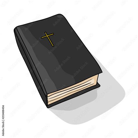 Holy Bible. Cartoon Drawing. Vector Illustration. Stock Vector | Adobe ...