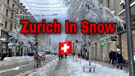 Walk Through Massive Snow In Zurich City 🇨🇭😍 After 15 Years In Switzerland - YouTube