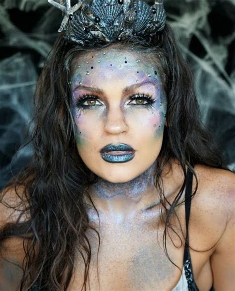 Dark Glittery Mermaid Halloween Makeup Unique Halloween Makeup, Mermaid Makeup Halloween ...