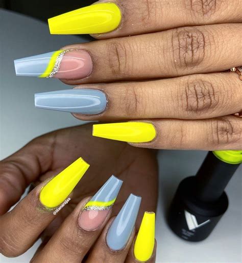 Nails Photos & Videos 💅 on Instagram: “Yellow-Gray Best Combo💛 ...