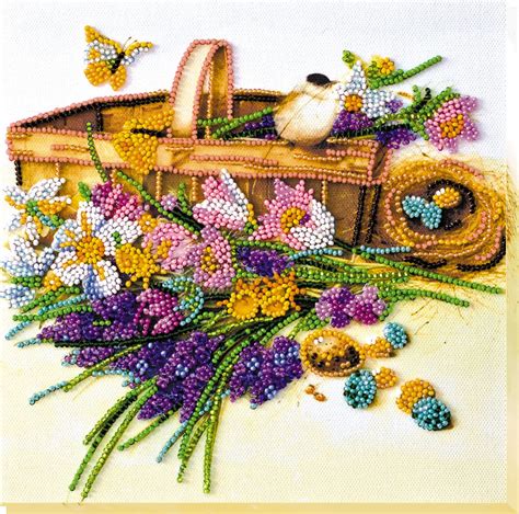 First Spring Flowers Bead Embroidery DIY Kit for Beginners - Etsy ...