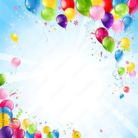 Happy birthday background with balloons Stock Vector | Adobe Stock