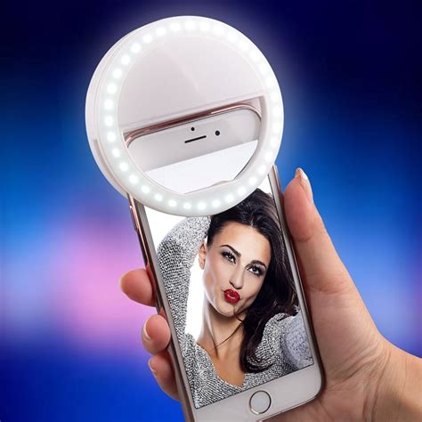 36 LED Ring Selfie Light Clip / Adjustable Brightness for Phone