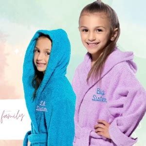 Terry Cloth Kids Hooded Robes 100% Turkish Cotton Wraps Teens Gift ...