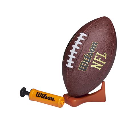 Wilson NFL Tailgate Time Football with Pump and Tee, Junior Size ...