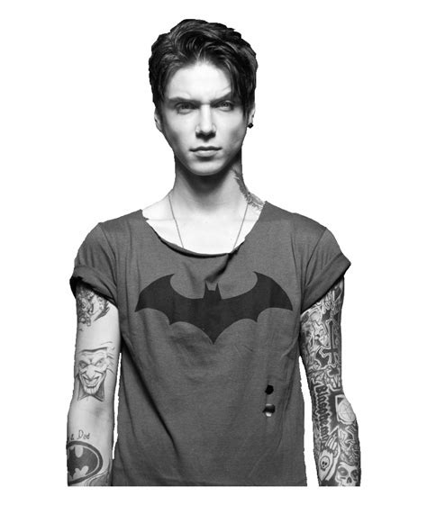 Andy Biersack Png Andy Black White Background - Clip Art Library