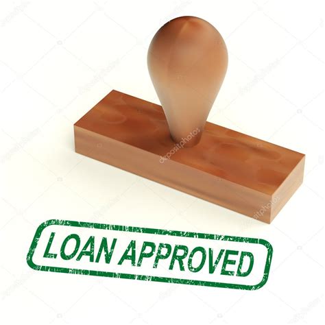 Loan Approved Rubber Stamp Shows Credit Borrowing Ok — Stock Photo ...