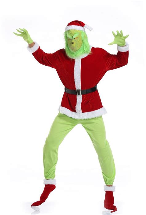 the grinch costume set halloween cosplay costume - MYanimec