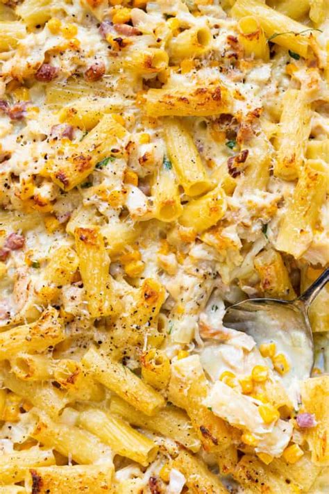 Chicken And Bacon Pasta Bake - Supergolden Bakes